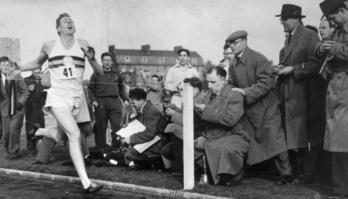 Sir Roger Bannister Breaks 4 minutes in the mile