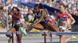 Masai Russell breaks 100m hurdles world record with 12.09 in Zurich