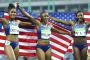 USA women take 100m hurdles podium as Thompson wins 200m 
