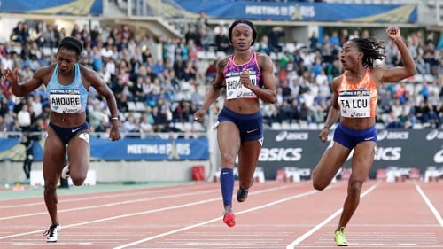 Elaine Thmpson 100m Paris DL