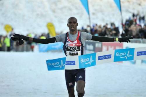 Mo Farah wins 2011 Great Edinburgh Cross Country