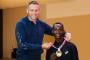 Olympic Champion Stefano Baldini pays tribute to Frankfurt winner Brimin Misoi
