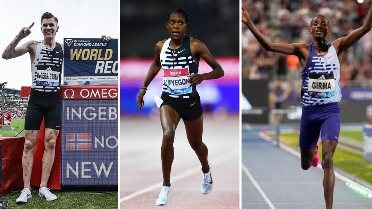 Paris Diamond League Kipyegon, Girma and Ingebrigtsen break world