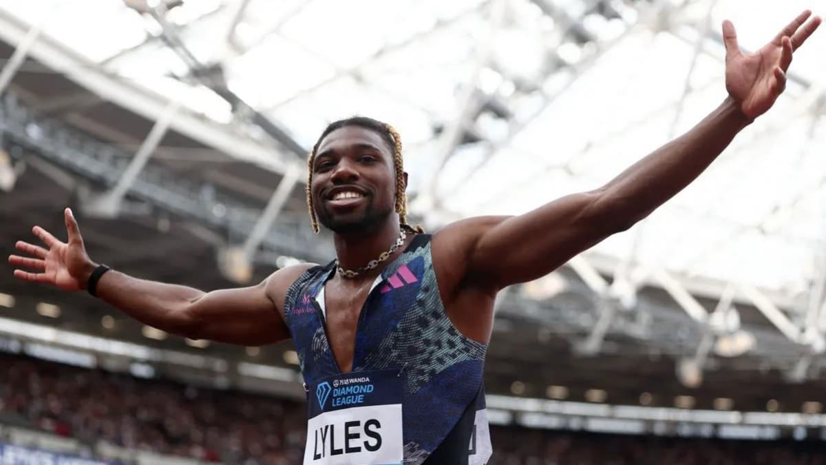 London Diamond League Noah Lyles wins fast 200m, Femke Bol clocks