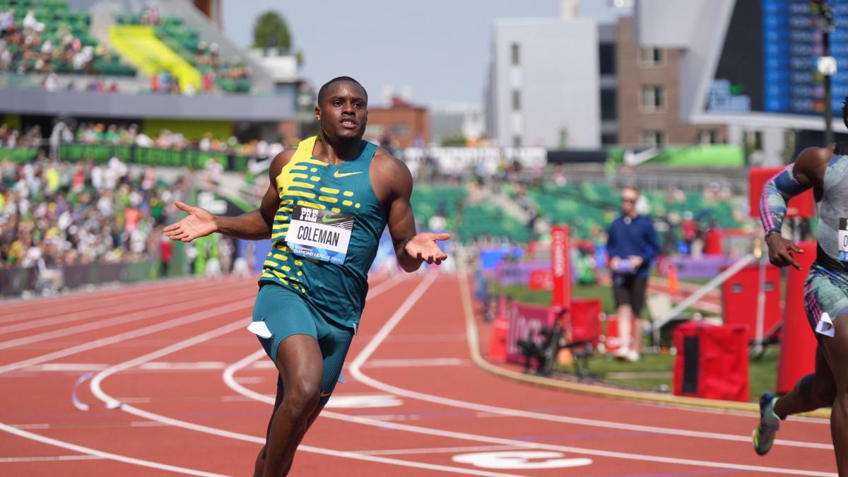 Coleman Edges Out Lyles in Thrilling 100m Showdown at Prefontaine Classic Watch Athletics