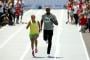 Usain Bolt Runs as Guide in Rio de Janeiro